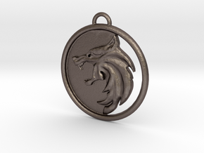 Witcher Pendant (Netflix) in Polished Bronzed-Silver Steel