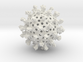 Novel Coronavirus Christmas Ornament in White Natural Versatile Plastic