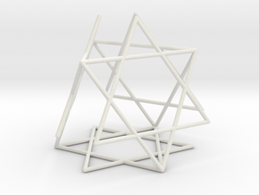 Star-of-David Tetrahedron in White Natural Versatile Plastic: Large