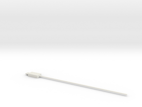 Detachable charging cable in White Premium Versatile Plastic