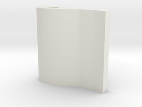 1.0 in² Rudder For 1.0" Prop, Single/Dual Rudder  in White Natural Versatile Plastic