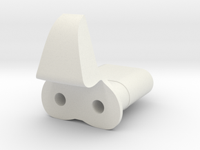 1/6 sherman end connector in White Natural Versatile Plastic