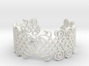 Decorative Bracelet v01 in White Natural Versatile Plastic