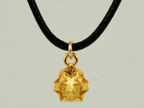 Star Crystal Pendant in 18k Gold Plated Brass