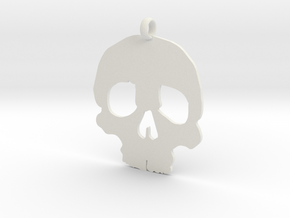Skull necklace charm in White Natural Versatile Plastic