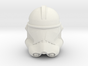 Phase II Clone Helmet | CCBS Scale in White Natural Versatile Plastic