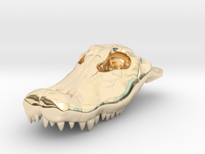 Alligator Skull Pendant - 3DKitbash.com in White Natural Versatile Plastic