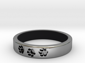 Paw Print Ring (Size 7) in Antique Silver