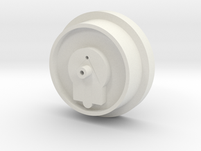 1/8 DeLorean Front Wheel Insert in White Natural Versatile Plastic