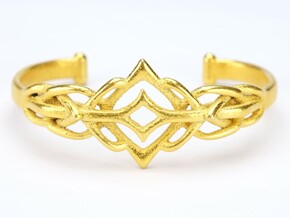 Fantasy Bracelet in Polished Gold Steel