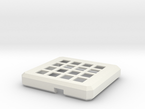 3D Printed Sweet16 Case - Top in White Natural Versatile Plastic