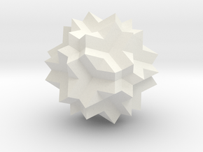 Great Dodecicosidodecahedron - 1 In in White Natural Versatile Plastic