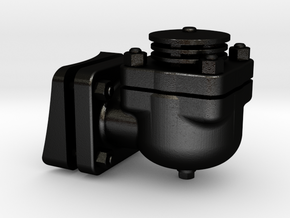 Snifter valve - LH - 3/4" scale (1/16 full size) in Matte Black Steel