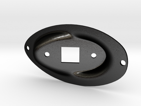Strat-compatible USB-B JackPlate in Matte Black Steel