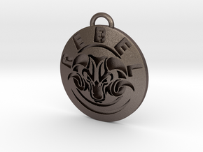 Ram Rebel Key Chain / Beer bottle opener in Polished Bronzed-Silver Steel