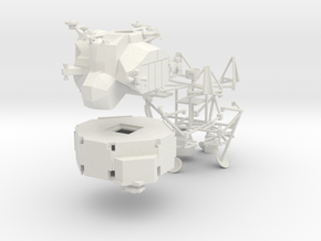 053B Lunar Module Kit Retracted Landing Gear 1/144 in White Natural Versatile Plastic