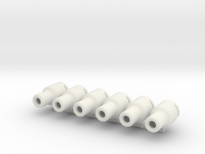 6x Pipette Adapter [RAININ to GILSON] in White Natural Versatile Plastic