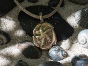 Starfish Pendant in Polished Bronzed-Silver Steel