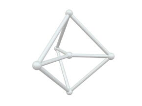 K33 Graph - Line/Circle in White Natural Versatile Plastic