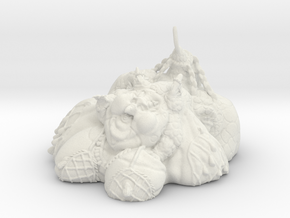 Seductive Dragon Blob in White Natural Versatile Plastic: Medium