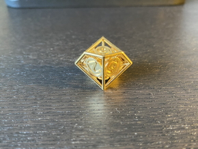 10-Sided Vector Die (10s%) in Natural Brass