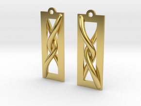 Resilience (Earring Charm) in Polished Brass