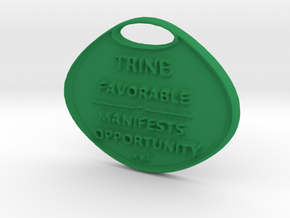 TRINE-a3dastrologycoin- in Green Processed Versatile Plastic