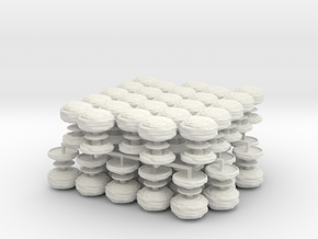 Mushroom Cloud x50 in White Natural Versatile Plastic