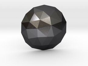 Low Poly Ornament: Period (Polished Metal) in Polished and Bronzed Black Steel