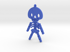 Skeleton  keychain in Blue Processed Versatile Plastic