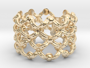Knots of love US10 in 14k Gold Plated Brass: 10 / 61.5