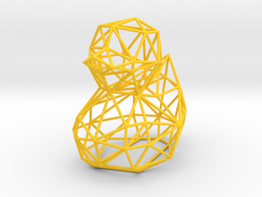 Ducky - your contemporary bathroom duck in Yellow Processed Versatile Plastic