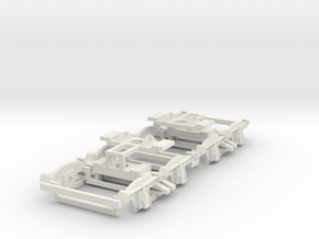 CP Coach bogies and coupling block for CEyf 107 in White Natural Versatile Plastic