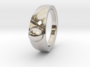 The Bezos Earth ring in Rhodium Plated Brass: 12 / 66.5