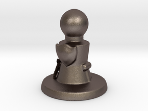 Chess Pawn in Polished Bronzed-Silver Steel