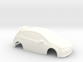 Corolla Hatchback 2019+ (98mm Wheelbase) in White Processed Versatile Plastic: 1:28