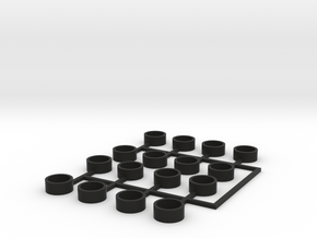 16 x Reifen für 19 Zoll Felgen in 1 87 in Black Natural Versatile Plastic: 1:87 - HO