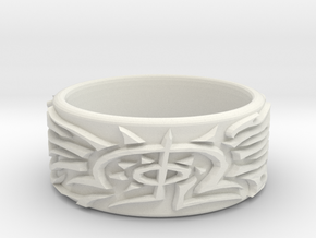 Eldritch Ring - Ring Size US 10 in White Natural Versatile Plastic