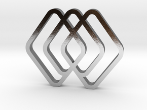MAHA pendant (flat) in Polished Silver