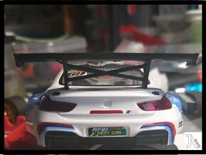 Rear Wing for Racer Sideways BMW M6 GT3 in White Natural Versatile Plastic