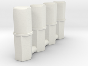 TF 5mm Hex Port to Circle Peg Adapter Set in White Natural Versatile Plastic: Small