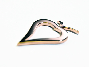 Teacher Heart Pendant in 14k Rose Gold