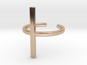 Linear Ring in 14k Rose Gold Plated Brass