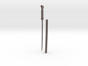 Snake Long Sword in Polished Bronzed Silver Steel