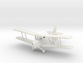 De Havilland DH82 Tiger Moth (alt. Tail) 1/144+HO in White Natural Versatile Plastic: 1:87 - HO