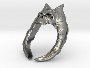 Ashoka Tano skull ring in Polished Silver: 10 / 61.5