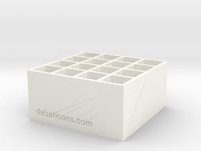 Debaticons - Box bottom in White Processed Versatile Plastic
