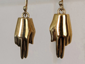 'My Body My Choice' earrings in 18k Gold Plated Brass
