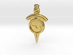 Wise Agent Pin in Polished Brass