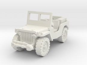 Jeep airborne (radio) (window up) 1/87 in White Natural Versatile Plastic